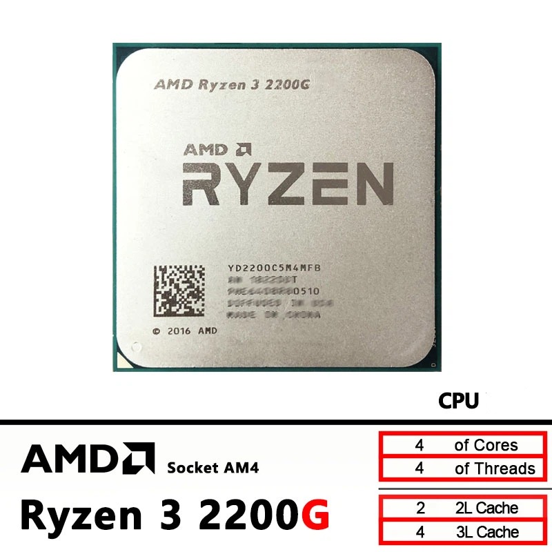 Pc Gaming Cpu - AMD Ryzen 3 2200G R3 2200G