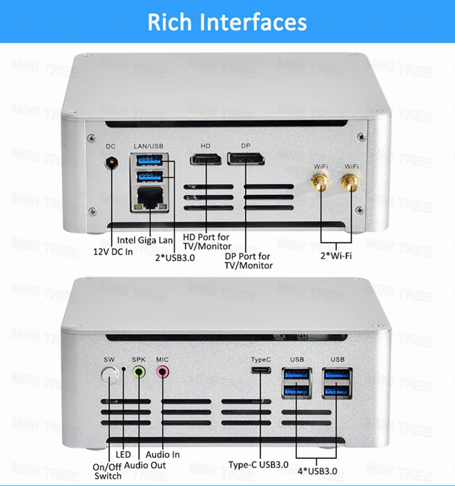 Pc Gaming Intel Core I7 - Win11 Mini PC Cube 13Th Gen