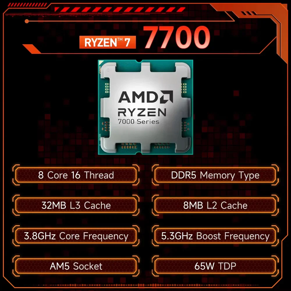 AMD R7 7700 Ryzen 7 7700 Budge - Pc Gaming Amd Ryzen 7 recension och pris