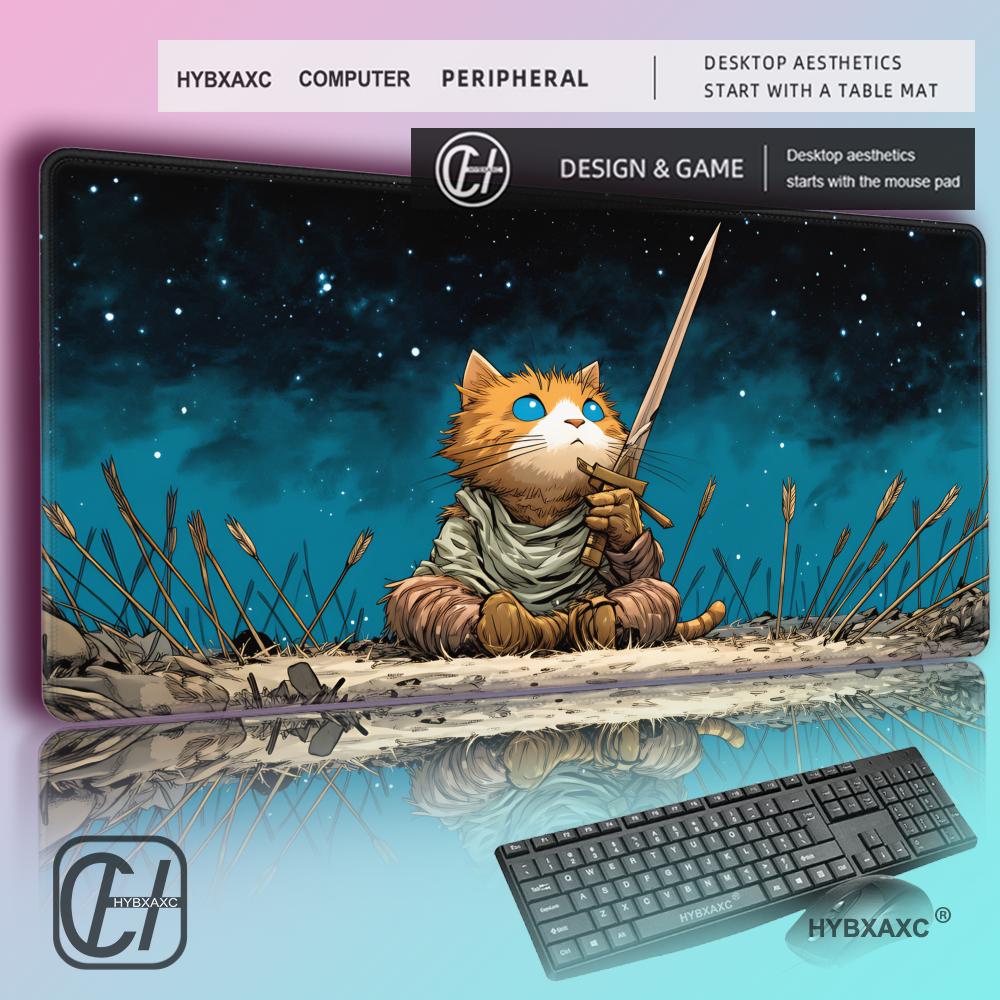HYBXAXC Orange Cat Warrior Mou - Pc Gaming Orange recension och pris