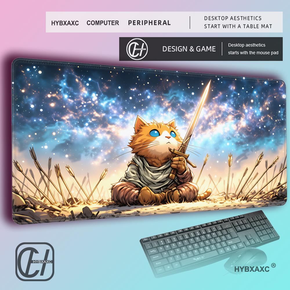 HYBXAXC Orange Cat Warrior Mou - Pc Gaming Orange recension och pris