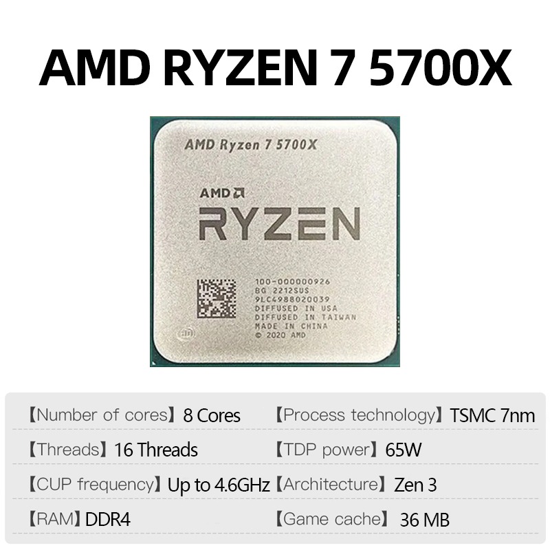 AMD Ryzen 7 5700X Gaming Proce - Pc Gaming Amd Ryzen 7 recension och pris