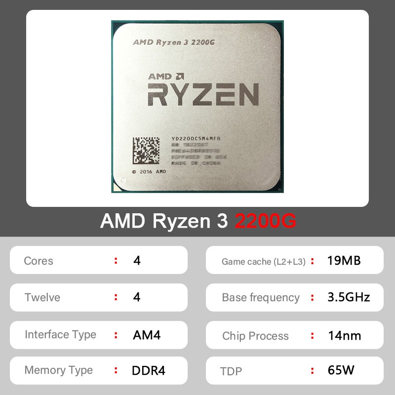 AMD Ryzen 3 2200G R3 2200G 3.5 - Pc Gaming Cpu recension och pris