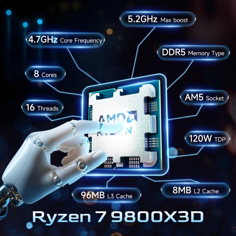 AMD Ryzen 7 9800X3D Content Cr - Pc Gaming Amd Ryzen 7 recension och pris