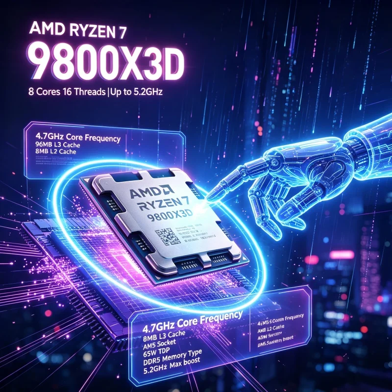 AMD Ryzen 7 9800X3D AM5 Gaming - Pc Gaming Amd Ryzen 7 recension och pris