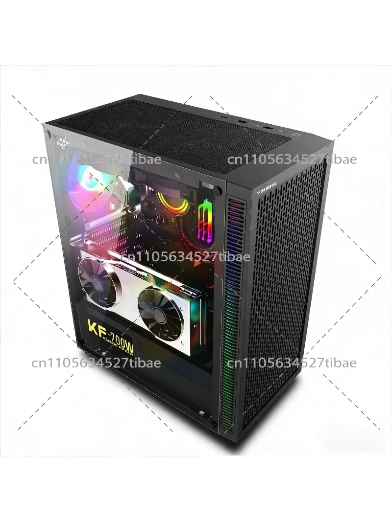 Black E-ATX Computer Case with - Pc Gaming Cpu recension och pris