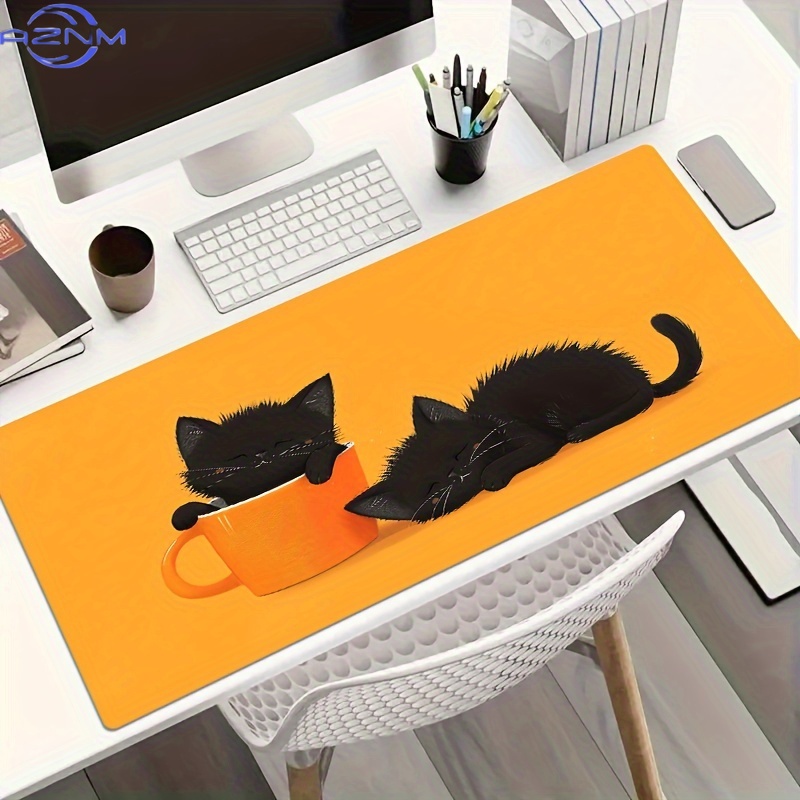 Two Sleepy Black Cat Gaming Mo - Pc Gaming Orange recension och pris