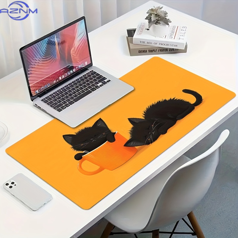 Two Sleepy Black Cat Gaming Mo - Pc Gaming Orange recension och pris